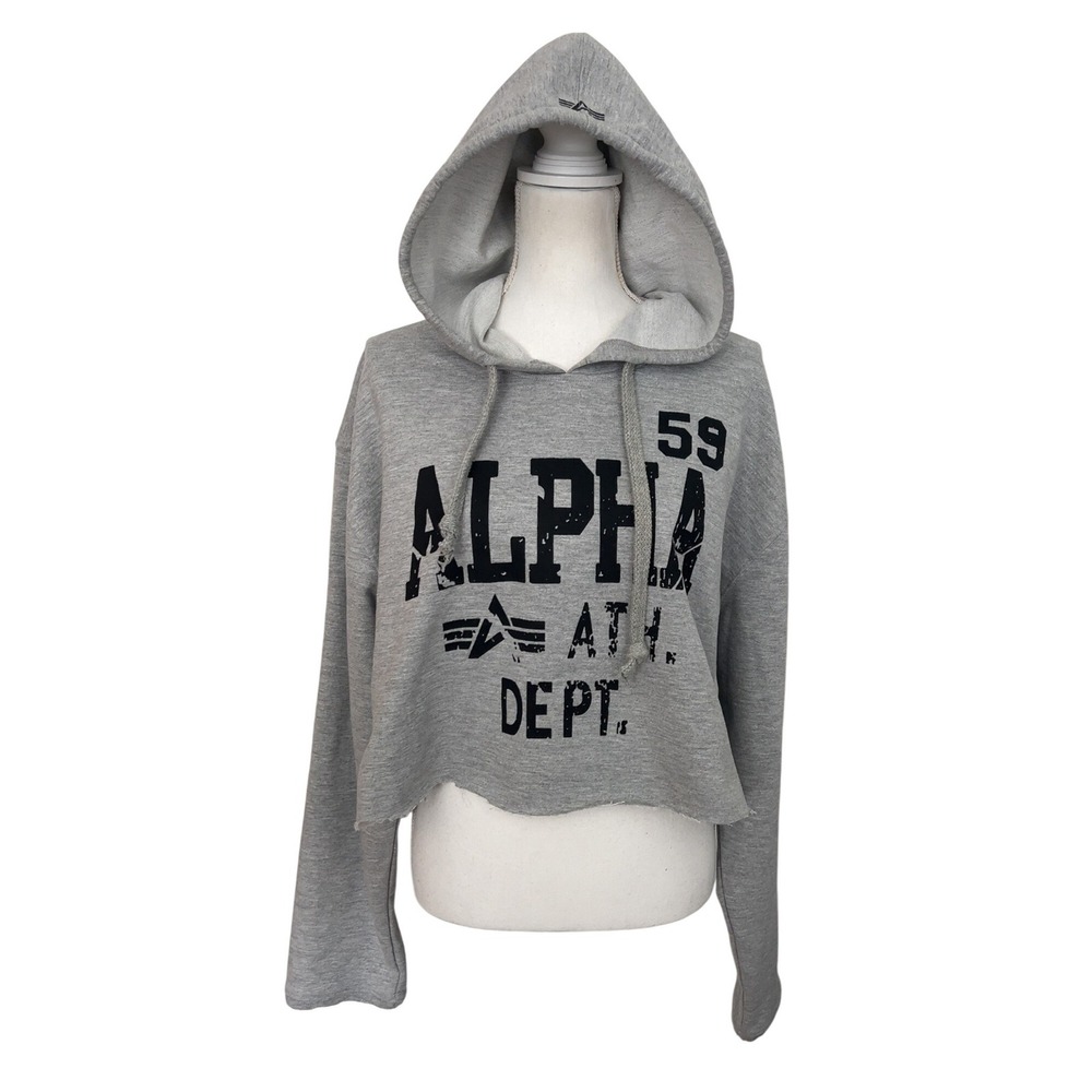 Women's ALPHA Industries cropped hoodie SZ:‎ 2XL